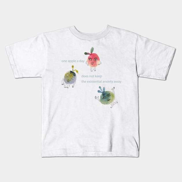 One apple a day Kids T-Shirt by LinneaStenlund